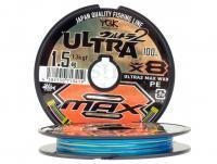 Plecionka YGK X-Braid Ultra2 Max WX8 100m #1.5 | 13kgf | Multicolor (71341)